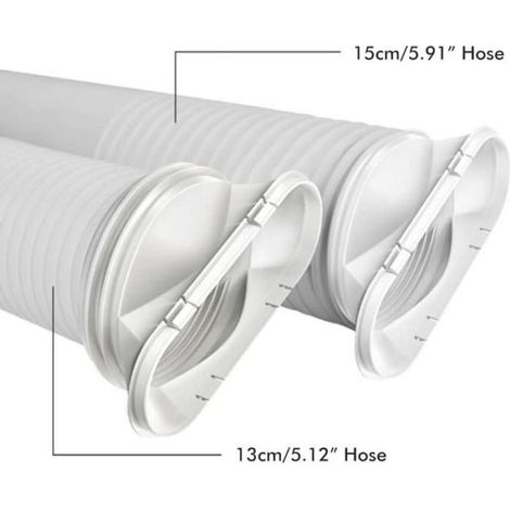 Kit Glissière Fenêtre Climatiseur Portable - Panneaux Réglables 43 à 152 cm - Compatible Tuyau 130 mm et 150 mm - 4 Pièces (1/2)