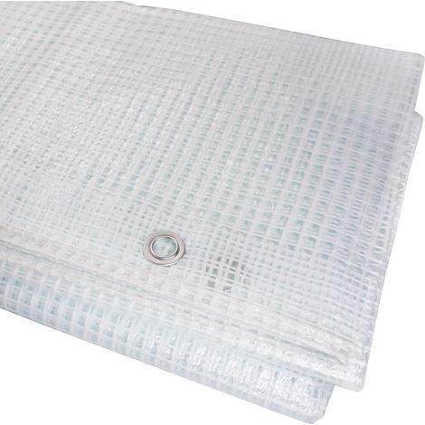 Bâche Transparente Imperméable 100 g/m² Avec Œillets - Protection Pour Voiture - Polyvalente - 5 x 8 m (1/4)