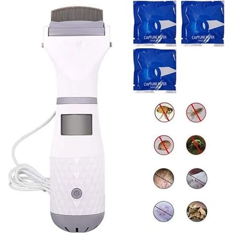 Elektrischer Läusekamm, Dreifilter-Staubsauger für Kinder, professionelles Gerät zur Entfernung von Läusen und Tierhaaren (1/5)