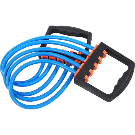 extenseurs de poitrine en caoutchouc avec câble de résistance puissant pour l'entraînement sportif en salle de sport et fitness (bleu) (1/5)