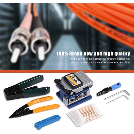 Kit d'outils de dénudage et d'épissure de fibre optique FTTH avec cliveuse FC-6S (1/5)