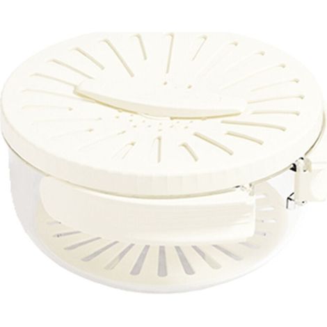 Égouttoir à fruits 2 en 1 avec panier d'égouttage et de conservation, bassine à fruits avec passoire, égouttoir à fruits avec poignée, convient pour laver les fruits et légumes 15,5 cm (blanc) (1/2)