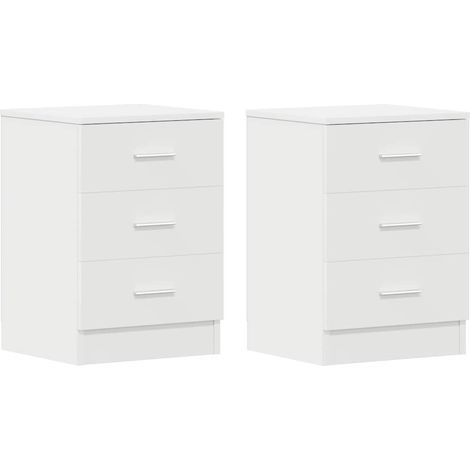 Maison Exclusive - Mesitas de noche 2 uds madera contrachapada bl (1/5)