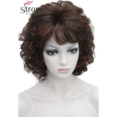 Perruques StrongBeauty pour femmes, courtes, bouclées, en cheveux synthétiques résistants à la chaleur, couleur auburn - CHOIX DE COULEURS