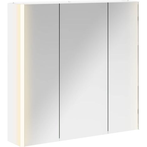 Maison Exclusive - Badezimmerspiegelschrank Weiß 73,5 x 15,5 x 70