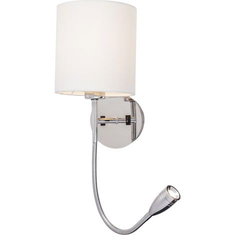 Applique chambre hôtel E27 chrome Larkin 6529 Rabalux (1/3)