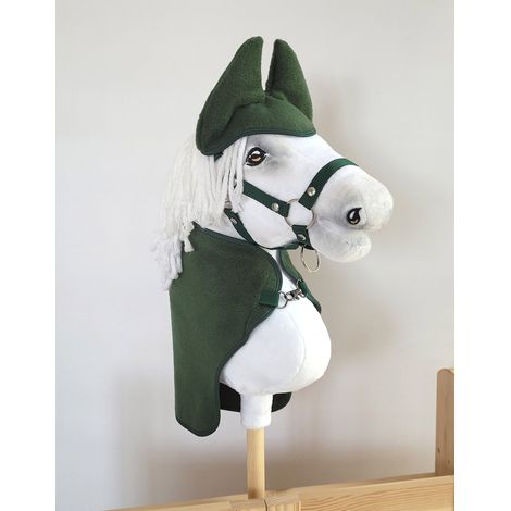 Hobby Horse A3 Set: Coperta + Cappelli Anti-Mosche - Verde Bottiglia (1/5)