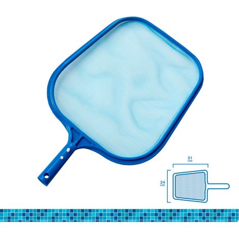 Épuisette pour piscine 31x24 cm – Filet en plastique léger pour ramassage débris – Compatible avec manches standards (1/3)
