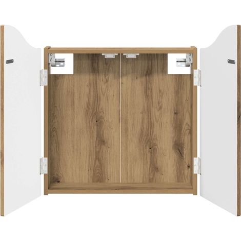 vidaXL Armario para dianas Roble artisan 56 x 12 x 63 cm (1/2)