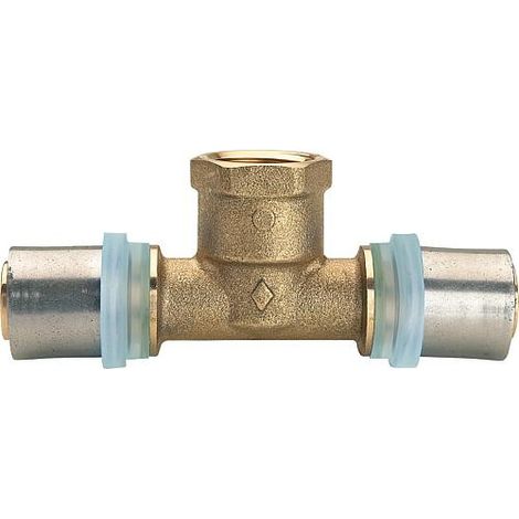 EVENES raccord a sertir pour multic. transition Té filet.fem 20x2mm-3/4"-20x2mm contour TH (1/2)