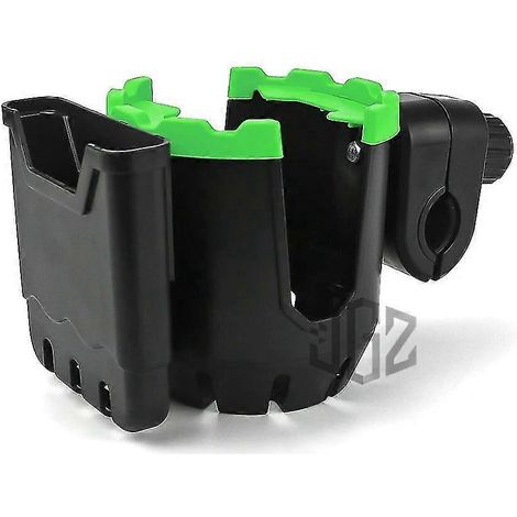Fahrrad- und Motorrad-Lenkerclip aus ABS-Gummi, 2-in-1-Becherhalter, Handyhalterung und Lenkerhalterung, universell für Lenker mit 22–45 mm Durchmesser – Grün
