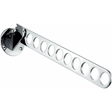 Porte-cintres porte-vêtements penderie porte-cintres ventilateur réglable pour 10 cintres cintre chrome brillant 1 pièce - cintre pour montage mural (1/4)