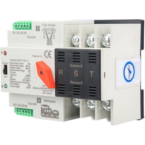 Commutateur de transfert automatique double alimentation W2R-100 3P 100A 50Hz (1/5)