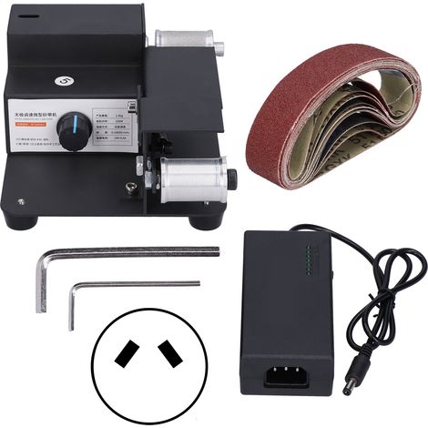 Belt Sander Mini Electric Adjustable Grinding Polishing Machine AC 110‑240V for DIYAU Plug