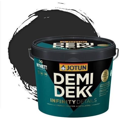 JOTUN - Peinture Bois, Lasure Opaque Satinée - RAL 9004 - Noir de Sécurité - 3L (1/2)