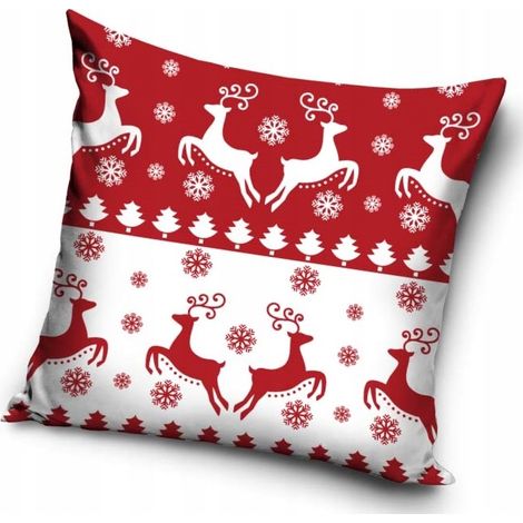 FEDERA PER CUSCINO 40x40 FIOCCHI DI NEVE NATALIZI, idea regalo W05T