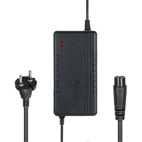 Chargeur de batterie Li-ion 54,6 V 2 A pour trottinette électrique Kugoo M4, avec connecteur en ligne à 3 broches et adaptateur de charge rapide. (1/5)