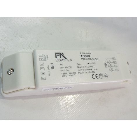 Converstisseur LED driver primaire 24V 1A secondaire 3X3-20V 350mA puissance 7-15W max 3 canaux DECLIC 470560 (1/2)