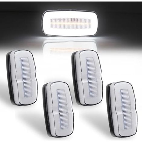 4PCS Feux de Gabarit Blanc, Feux Gabarit LED 24V Feu de Gabarit Remorque pour Remorque Camion RV Caravan Bus Bateaux (1/5)