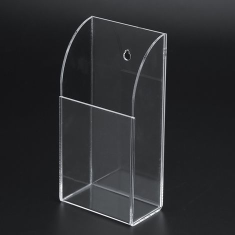 Support mural pour télécommande de climatiseur, boîte de rangement en acrylique transparent, étui protecteur, fixation au mur, 1 pièce (1/5)