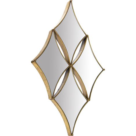 Miroir Mural doré en métal 5 x 67 x 44 cm