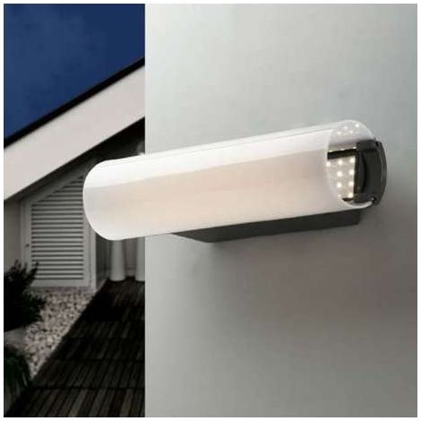Applique LED per esterno TUNNEL cilindrica antracite e bianco latte 12W 4000K (luce naturale) (1/3)