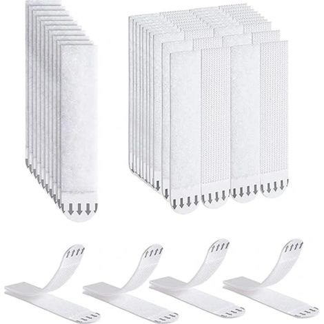 Filiyano-Bandes adhésives larges pour accrocher des tableaux, 32 paires (64 bandes), pour accrocher des tableaux sans perçage. (1/5)