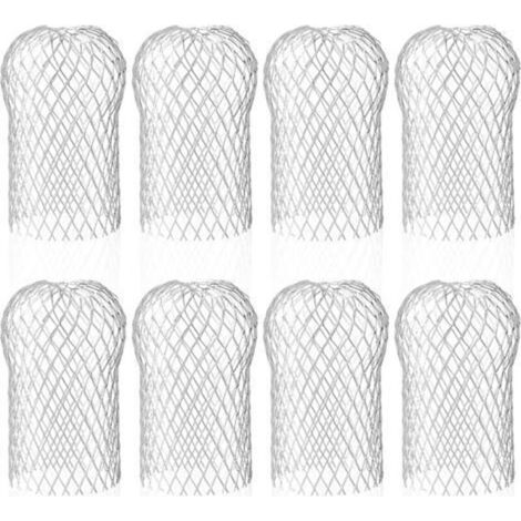 Lot de 8 Crapaudine de Gouttière en Aluminium, Filtres de Gouttière Flexible et Durable pour Maison Avant-toit Tuyau de Descente contre les Feuilles