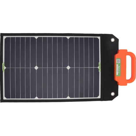 Chargeur solaire 50W 18V portable avec poignée, double USB rapide, panneau solaire monocristallin pour voyage (1/5)