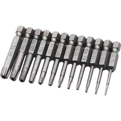 Lot de 12 têtes de tournevis