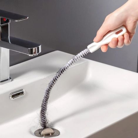 Brosse flexible pour débouchage de canalisations (45 cm) - Outils de débouchage de canalisations - Nettoyants à poils longs (1/4)