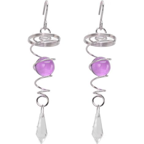 Boule Décorative En Verre Cristal - Acier Inoxydable - Crochet Pivotant - Pour Intérieur Et Extérieur - 1 Pièce (1/5)