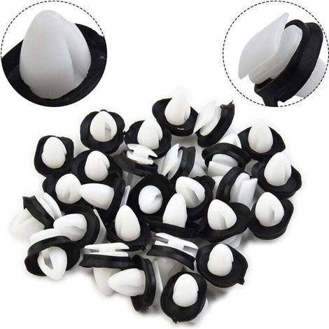 Pack de de 100 Agrafe Garniture Fixation Clip Panneau , XU,Joint Porte Destiné à Fiat Ducato 71728806,8565.43, 856543 - (1/4)