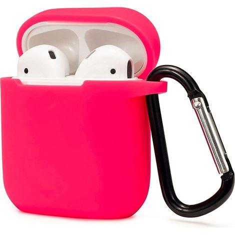 Cover custodia silicone rosso fragola cuffie bluetooth auricolari flessibile