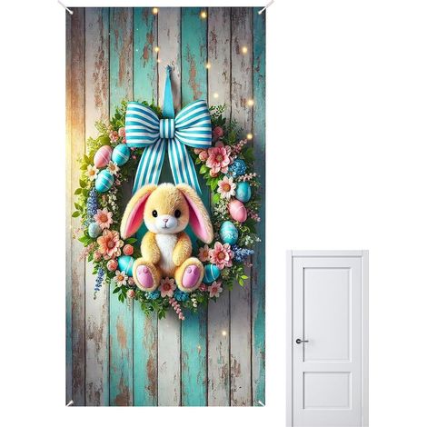 Glückwünsche zu Ostern 89 x 178 cm wasserdichter Hintergrund