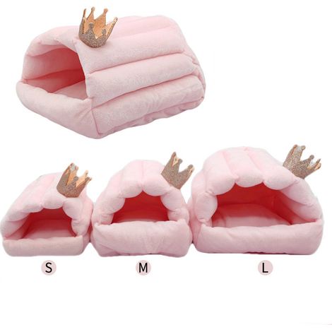 Rat Hamster Maison Lit Hiver Chaud Polaire Petit Animal Chinchilla Maison Accessoires - L (1/3)