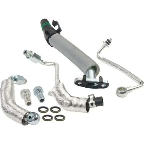Juego de 4 mangueras de drenaje y suministro de aceite turbo compatibles con Cruze Sonic Trax Encore 1.4L para 55568031 55592600 55567067 55587854