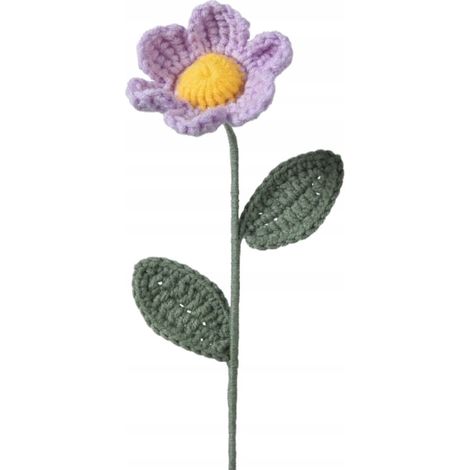 Fiore lavorato a maglia, una graziosa decorazione in tessuto, 30x7 cm