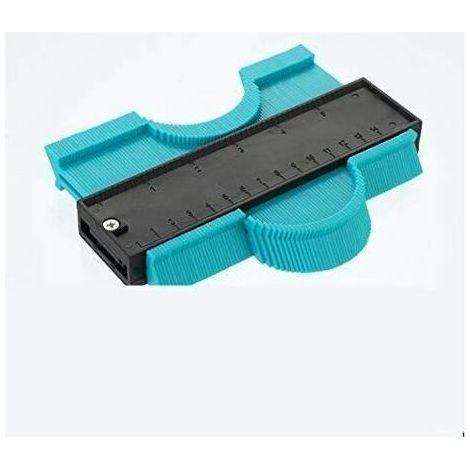 Jauge de contour verrouillable 140 mm, outil de traçage de contour, jauge de profil pour la mesure de carreaux en plastique, stratifié et bois, CHAM Vert (1/5)