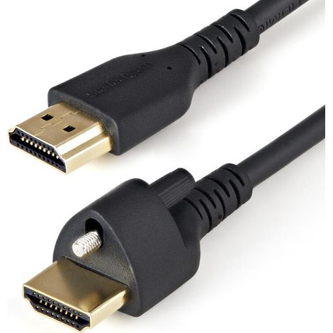 StarTech.com Cable de 2m HDMI con Tornillos de Fijación - HDR 4K de 60Hz - Cable HDMI 2.0 de alta velocidad con Ethernet - M/M (HDMM1MLS) (1/4)