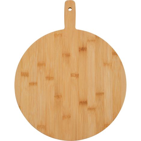 Interiors by Premier Bamboo Wood Chopping Board, Natural Wood Round Chopping Board For Kitchen Counter Top, Wood Chopping Board (1/4)