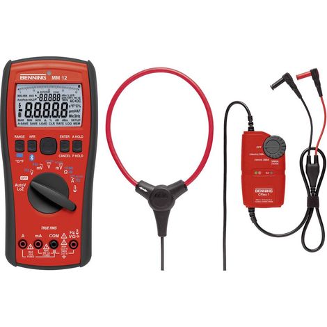 Benning MM 12 + CFlex1 Multimètre étalonné (ISO) numérique enregistreur de données, LoZ CAT IV 600 V, CAT III 1000 V Af (1/4)