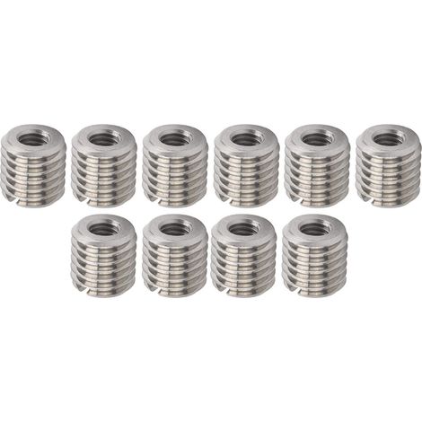 Inserts Filetés Outil De Réparation En Acier Inoxydable, écrou Réducteur Mâle Femelle 10 Pcs, Pour La Réparation De Filetage, Filetage Femelle M6x1,0 Mm, Filetage Mâle (1/5)