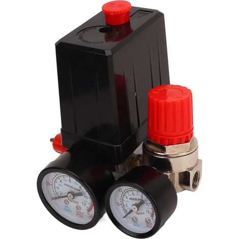 Druckschalter-Steuerventil für Luftkompressor 0–180 PSI Schnellanschluss 3 in 1 für automatische Steuerung (1/5)