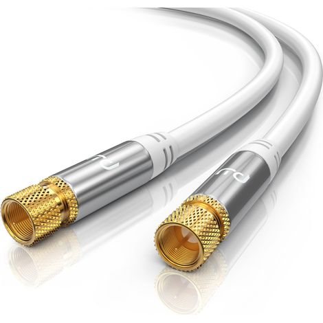 Primewire SAT-Kabel, Koax, F-Stecker, Premium HDTV SAT Koaxialkabel, 4fach Schirmung, 135dB, 75 Ohm - 1m (1/5)