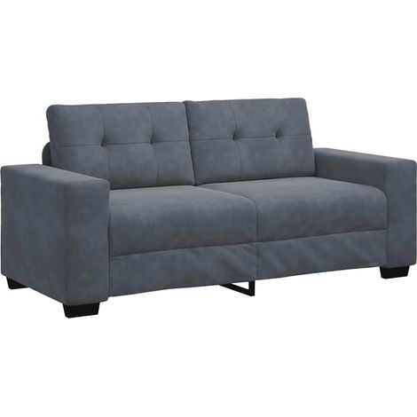 Divano Sofa Divanetto Grigio Scuro 180x77x82 cm in Velluto (1/5)