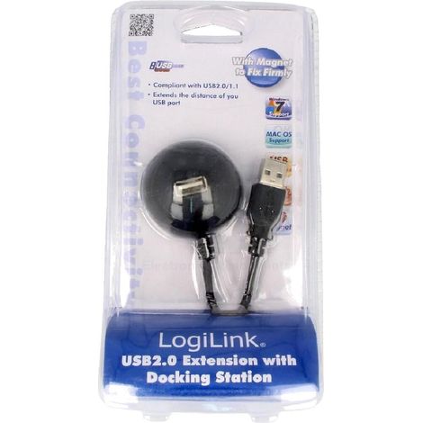 Cable USB 2.0 USB A femelle USB A male 1.5m - Noir