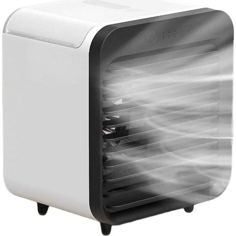 Ventilateur de bureau portable refroidi à l'eau - noir - trois vitesses - rechargeable par USB/alimenté par batterie (1/5)