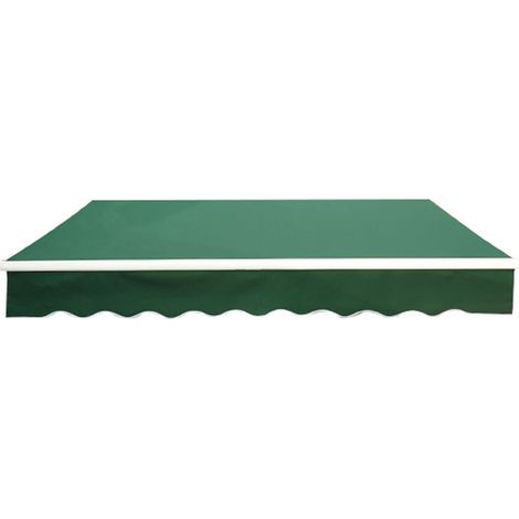 Greenbay 4.5x3m Garden Awning Replacement Fabric Top Cover Front Valance Green
