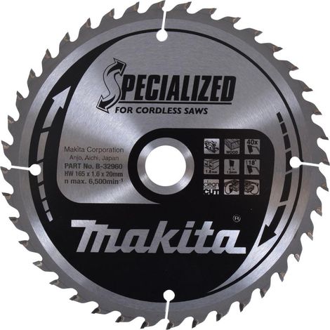 Makita B-32960 165mm 165X20X40T TCT Circular Saw Blade (1/3)